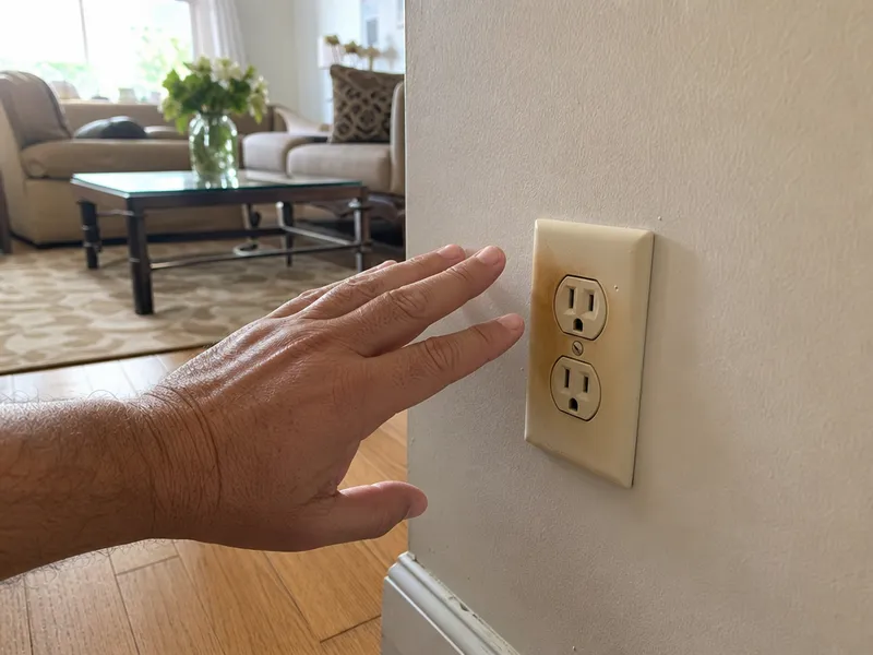 Warm or discolored outlets