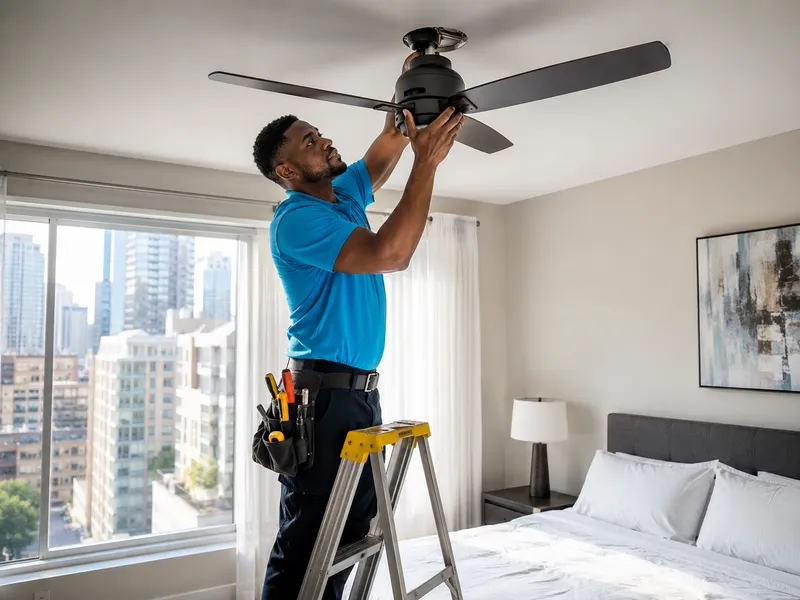 Ceiling fan installation