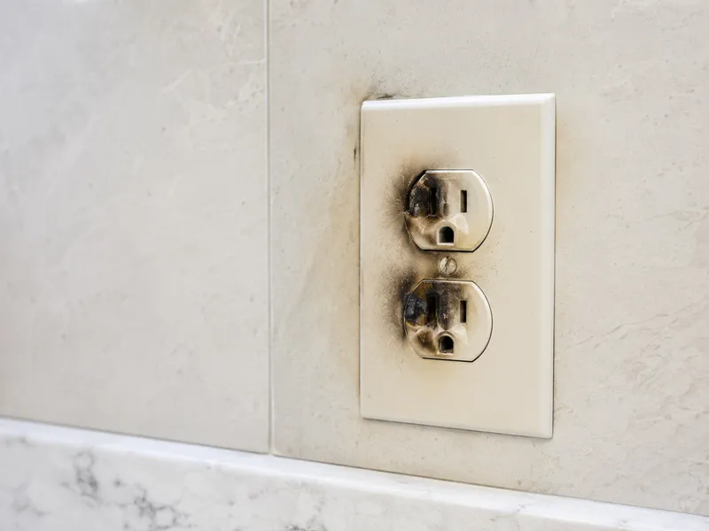 Burning smell from outlets