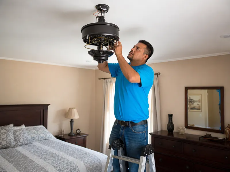Ceiling fan installation