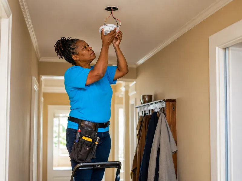 Smoke detector install