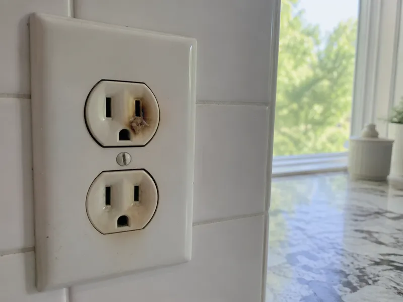 Burning smell from outlets