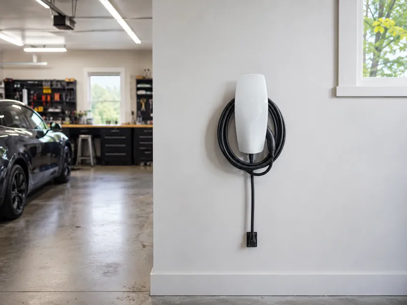Riverdale home, Tesla charger