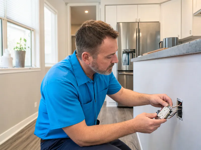 Pelham Bay kitchen, GFCI install