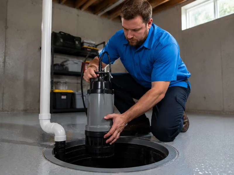 Sump pump installation