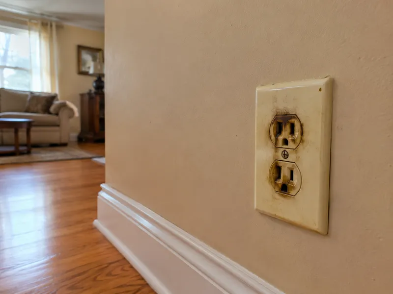 Burning smell from outlet